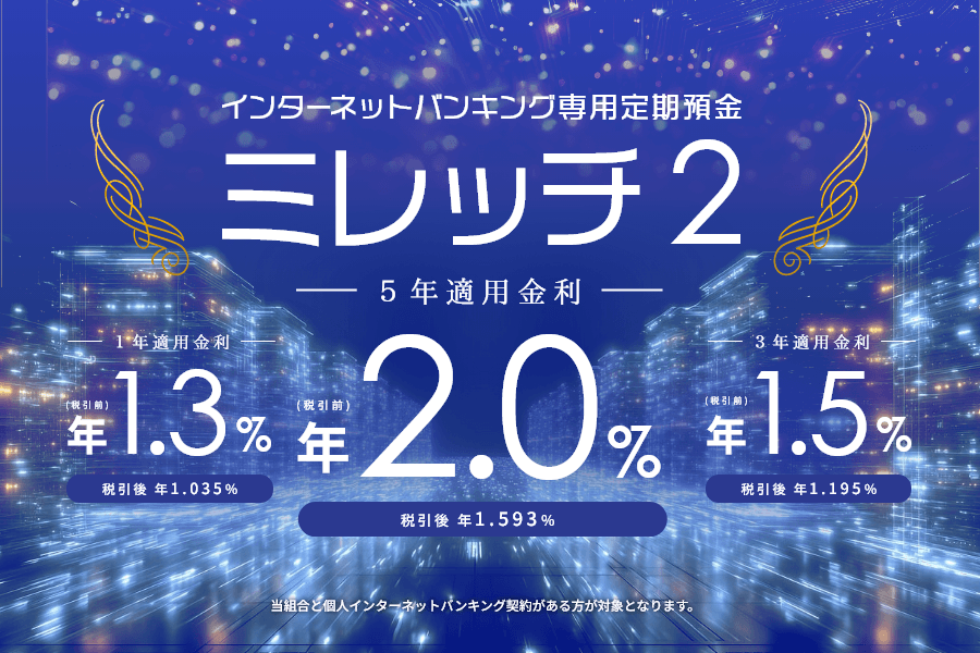 インターネットバンキング専用定期預金 ミレッチ2
